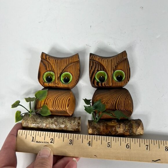 Set of 2‎ MCM Wooden Owls - Picture 4 of 5